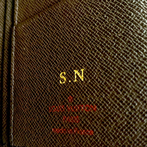 EUC [Louis Vuitton] Damier Ebene Checkered Long Unisex Bi-Fold Wallet Brown - Picture 9 of 11